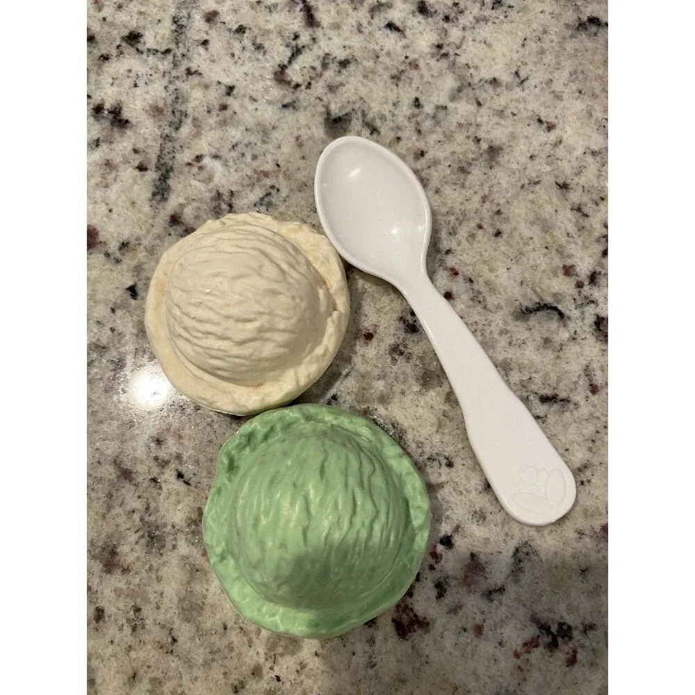 Vintage Fisher Price Fun with Food Ice Cream And Spoon Toy Set 1987